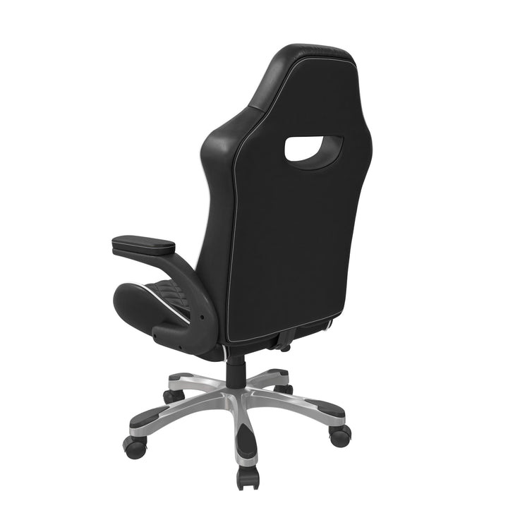 Galaxy Gaming and Office Faux Leather High Back Chair - Black - 1-Seater