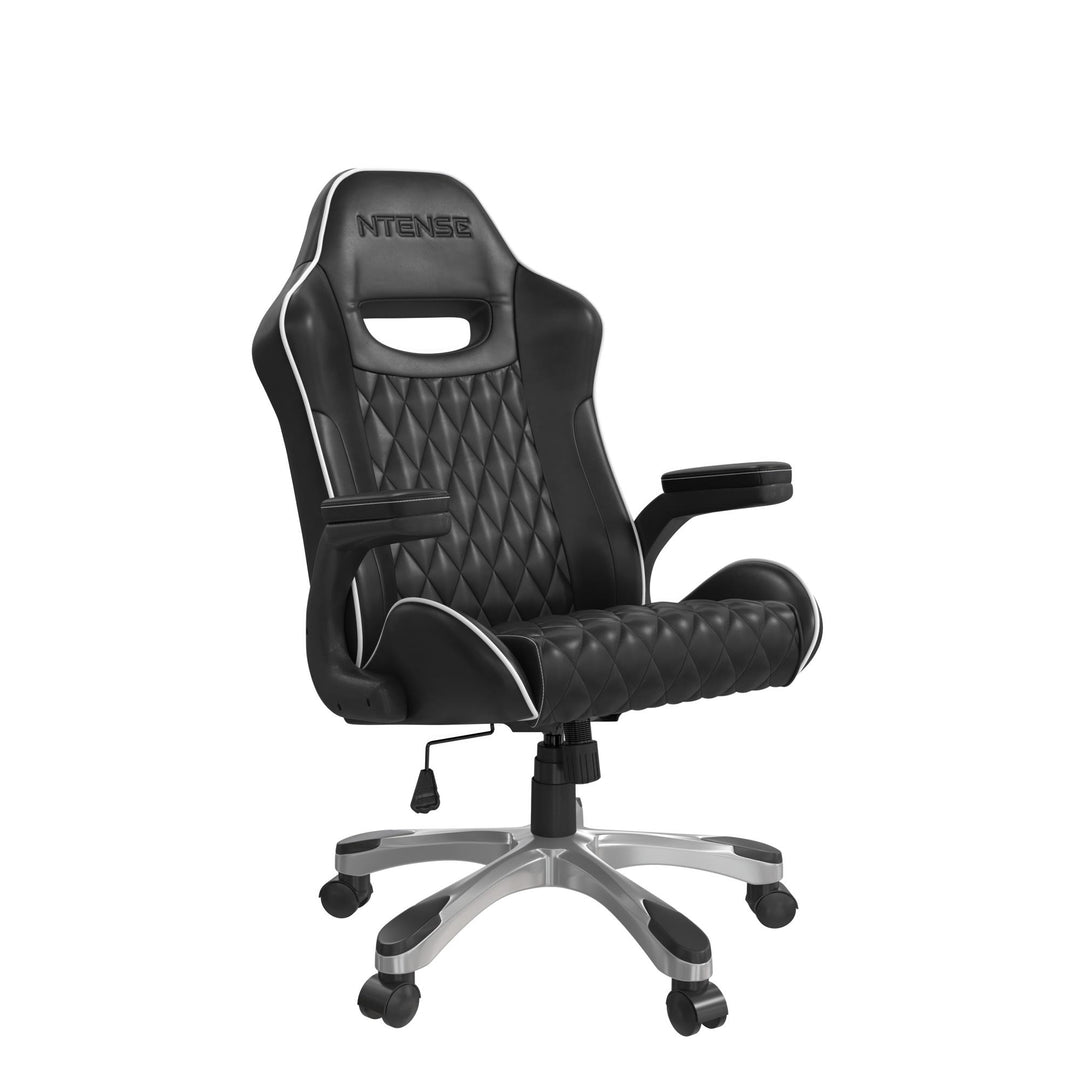 Galaxy Gaming and Office Faux Leather High Back Chair - Black - 1-Seater