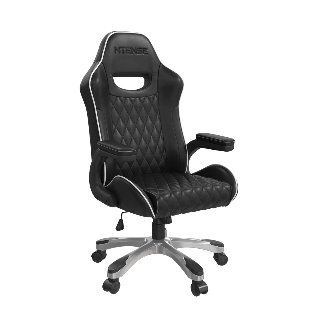 Galaxy Gaming and Office Faux Leather High Back Chair - Black - 1-Seater