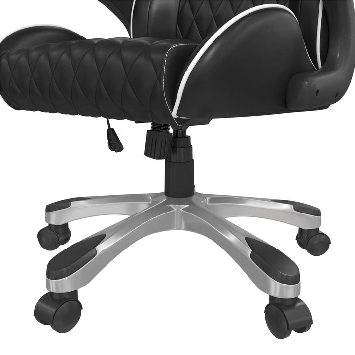 Galaxy Gaming and Office Faux Leather High Back Chair - Black - 1-Seater