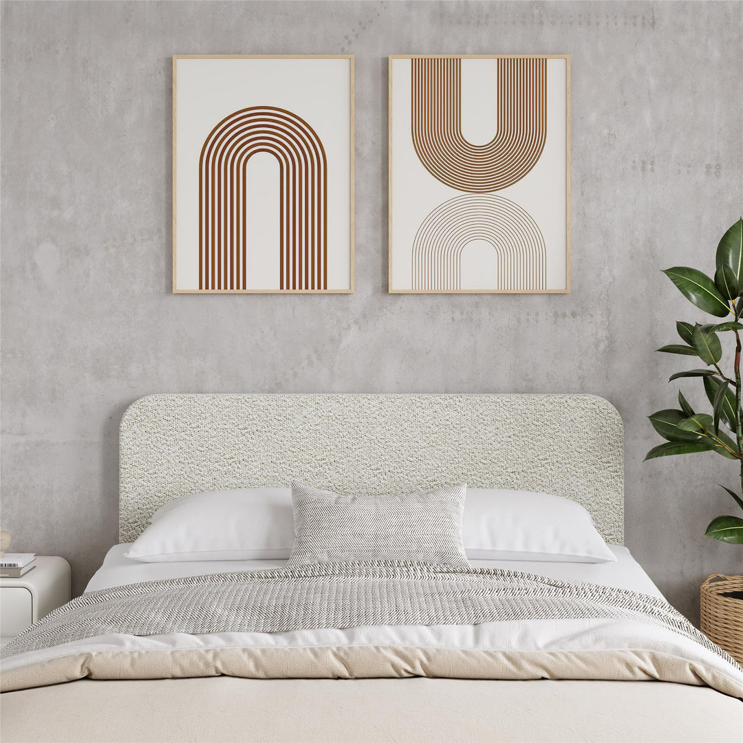 Juliet Full/Queen Boucle Headboard - Ivory Boucle - Full/Queen