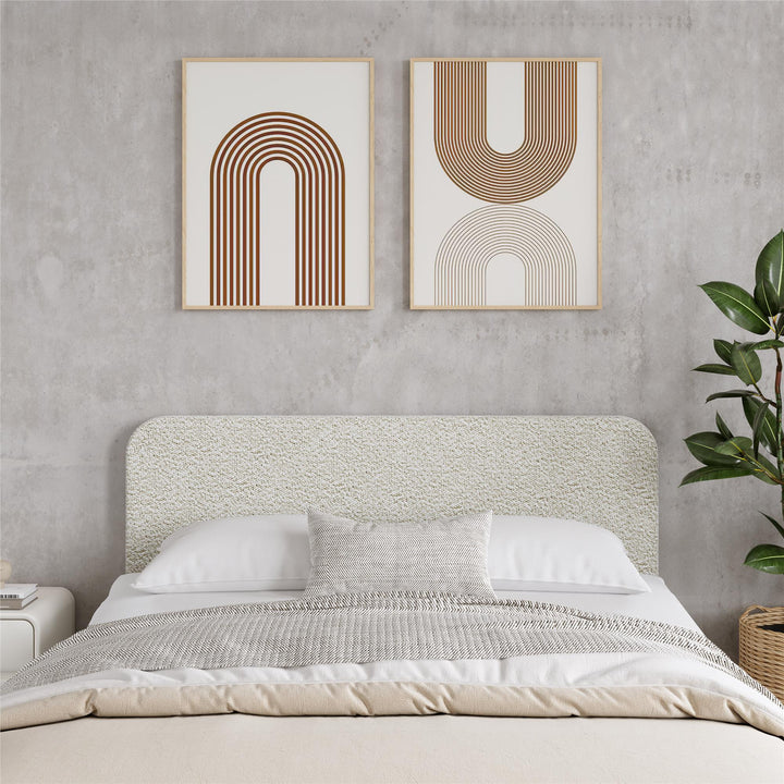 Juliet Full/Queen Boucle Headboard - Ivory Boucle - Full/Queen
