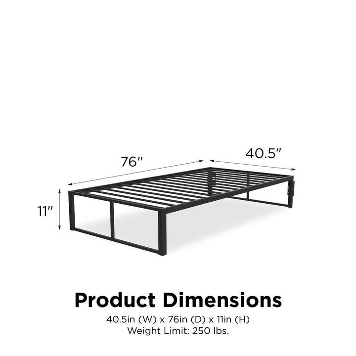 Colten All Metal Universal Platform Bed - Black - Twin