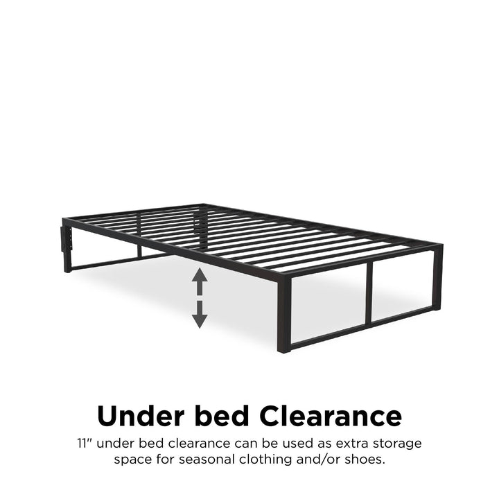 Colten All Metal Universal Platform Bed - Black - Twin