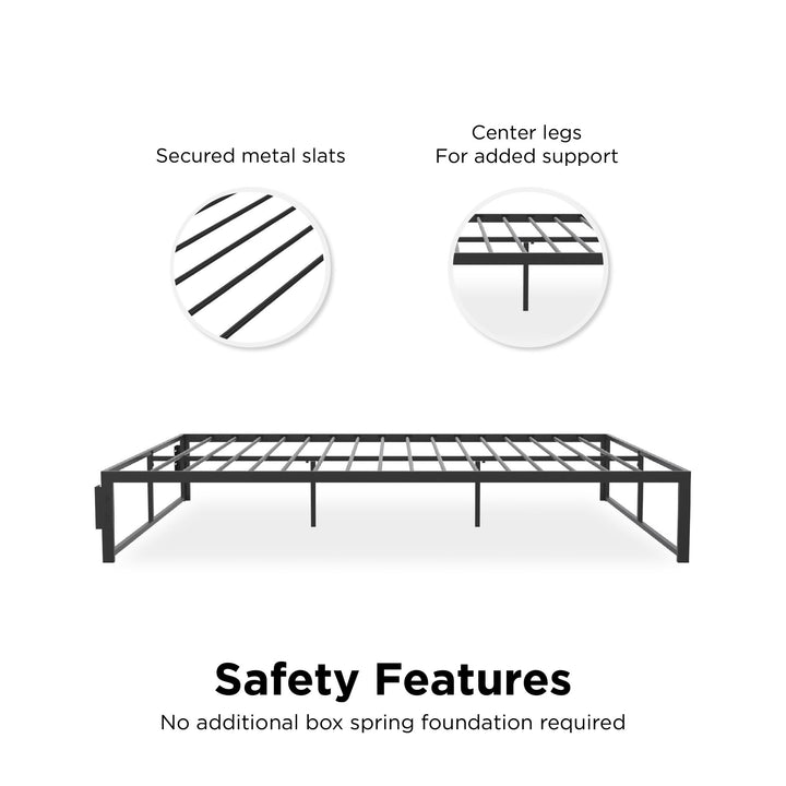 Colten All Metal Universal Platform Bed - Black - Full