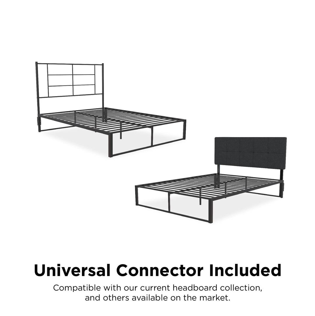 Colten All Metal Universal Platform Bed - Black - Full