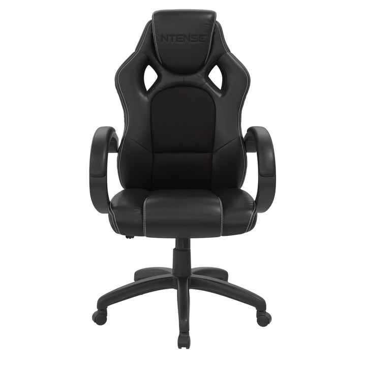 Vortex Gaming and Office Faux Leather High Back Chair - Black - 1-Seater