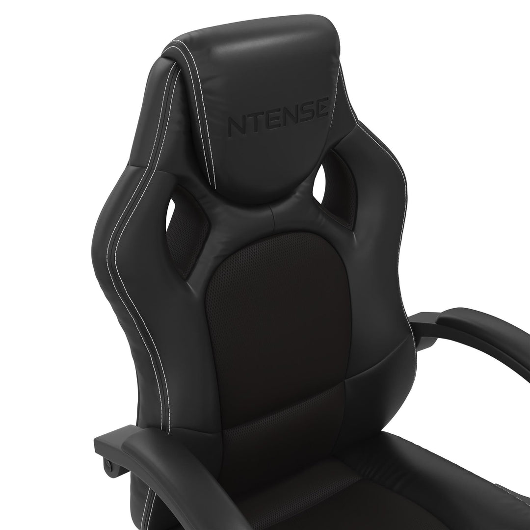 Vortex Gaming and Office Faux Leather High Back Chair - Black - 1-Seater