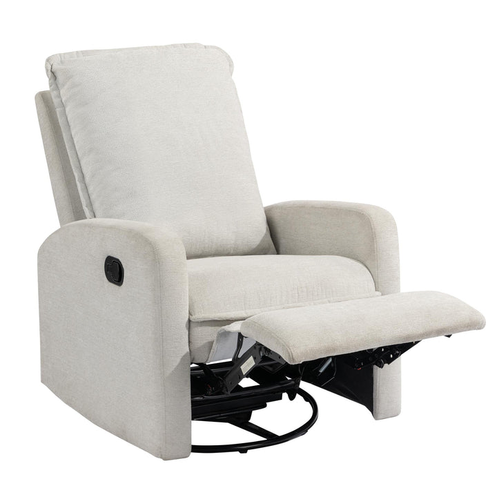 Bilana 3-in-1 Gliding Swivel Recliner Chair - Ivory - 1-Seater