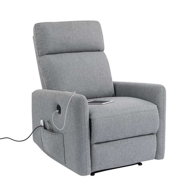 Kai Power Recliner Chair with Massage and Heat - Dark Gray - 1-Seater