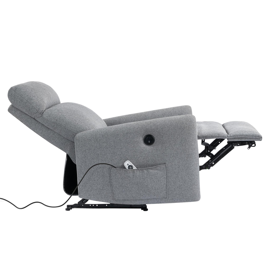 Kai Power Recliner Chair with Massage and Heat - Dark Gray - 1-Seater