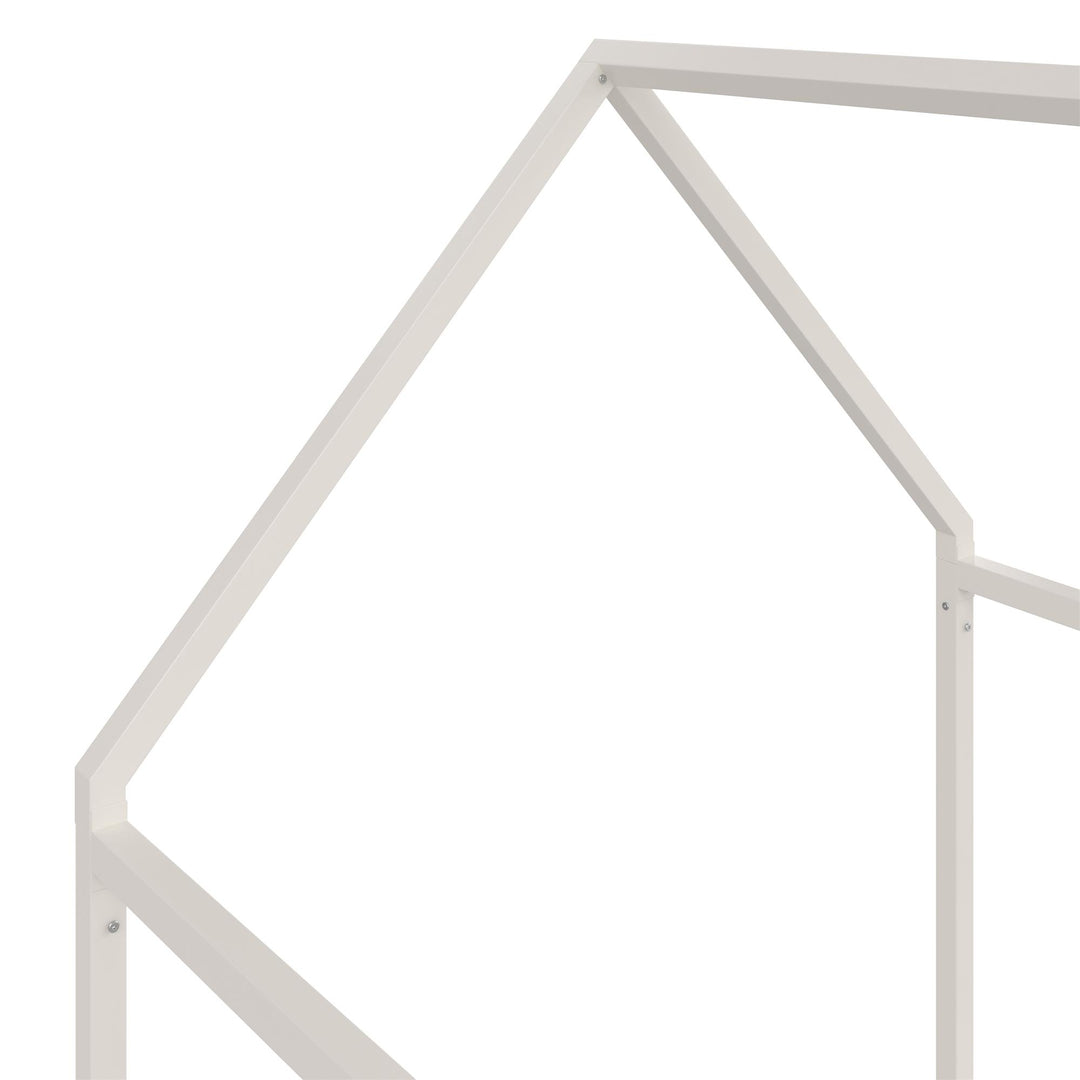 Skyler Metal Montessori House Bed - Off White - Full