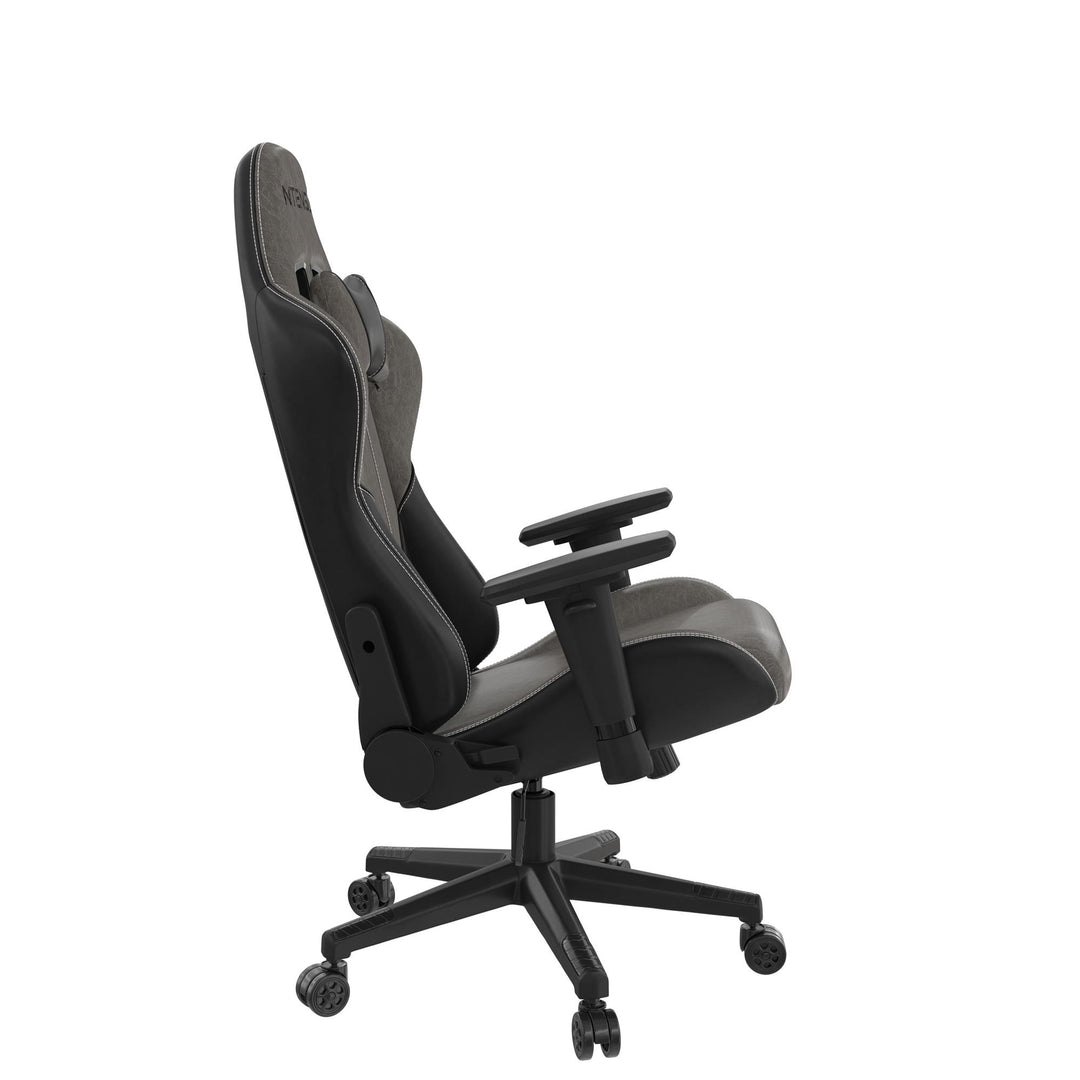 Quantum Gaming and Office 2-Tone Faux Leather High Back Chair - Black - 1-Seater