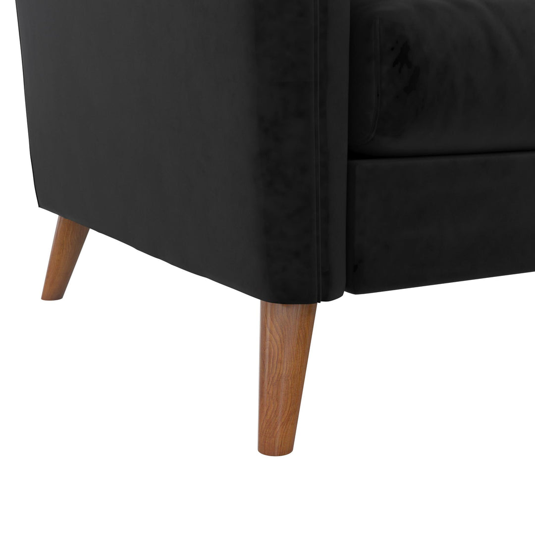 Magnolia Reversible Sectional Sofa with Pillows - Black