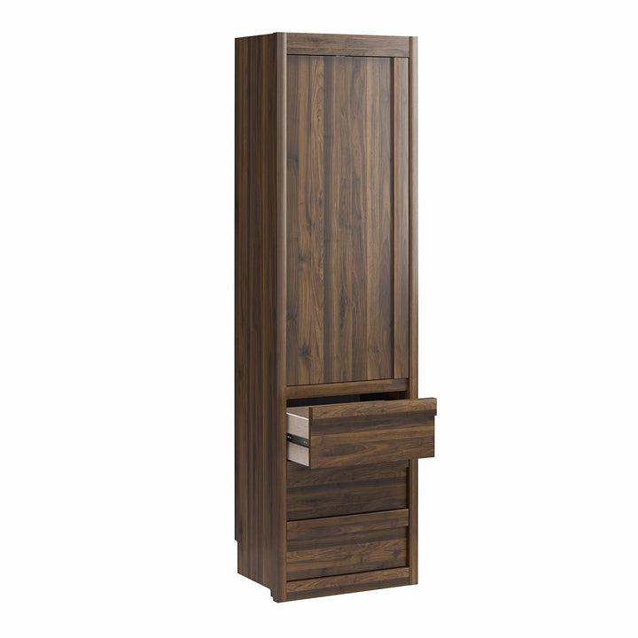 Paramount Armoire Wardrobe Storage Cabinet with Drawers - Columbia Walnut
