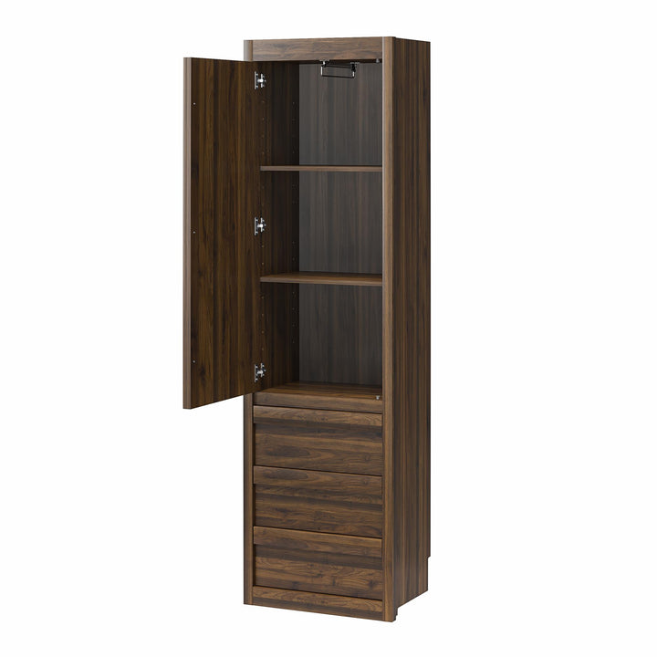 Paramount Armoire Wardrobe Storage Cabinet with Drawers - Columbia Walnut