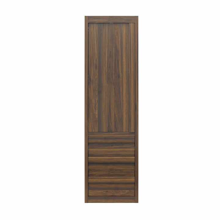 Paramount Armoire Wardrobe Storage Cabinet with Drawers - Columbia Walnut