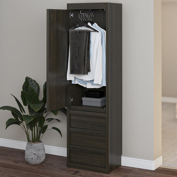 Paramount Armoire Wardrobe Storage Cabinet with Drawers - Espresso