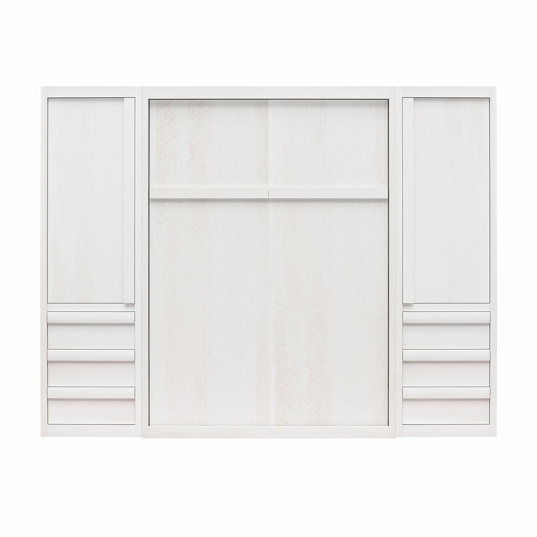 Paramount Armoire Wardrobe Storage Cabinet with Drawers - Ivory Oak
