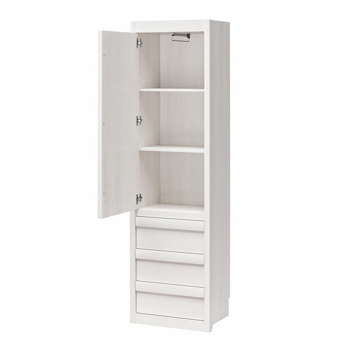 Paramount Armoire Wardrobe Storage Cabinet with Drawers - Ivory Oak