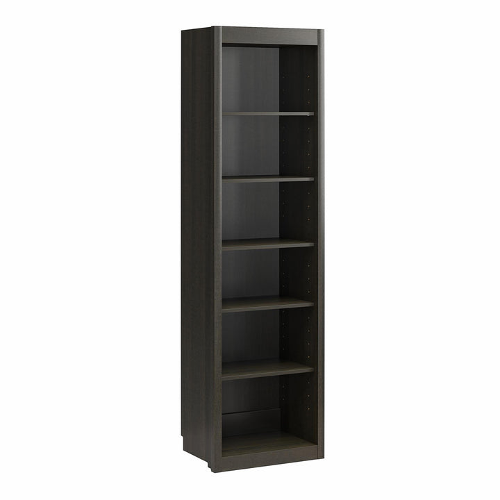Paramount Tall 6-Shelf Open Storage Tower Bookcase - Espresso