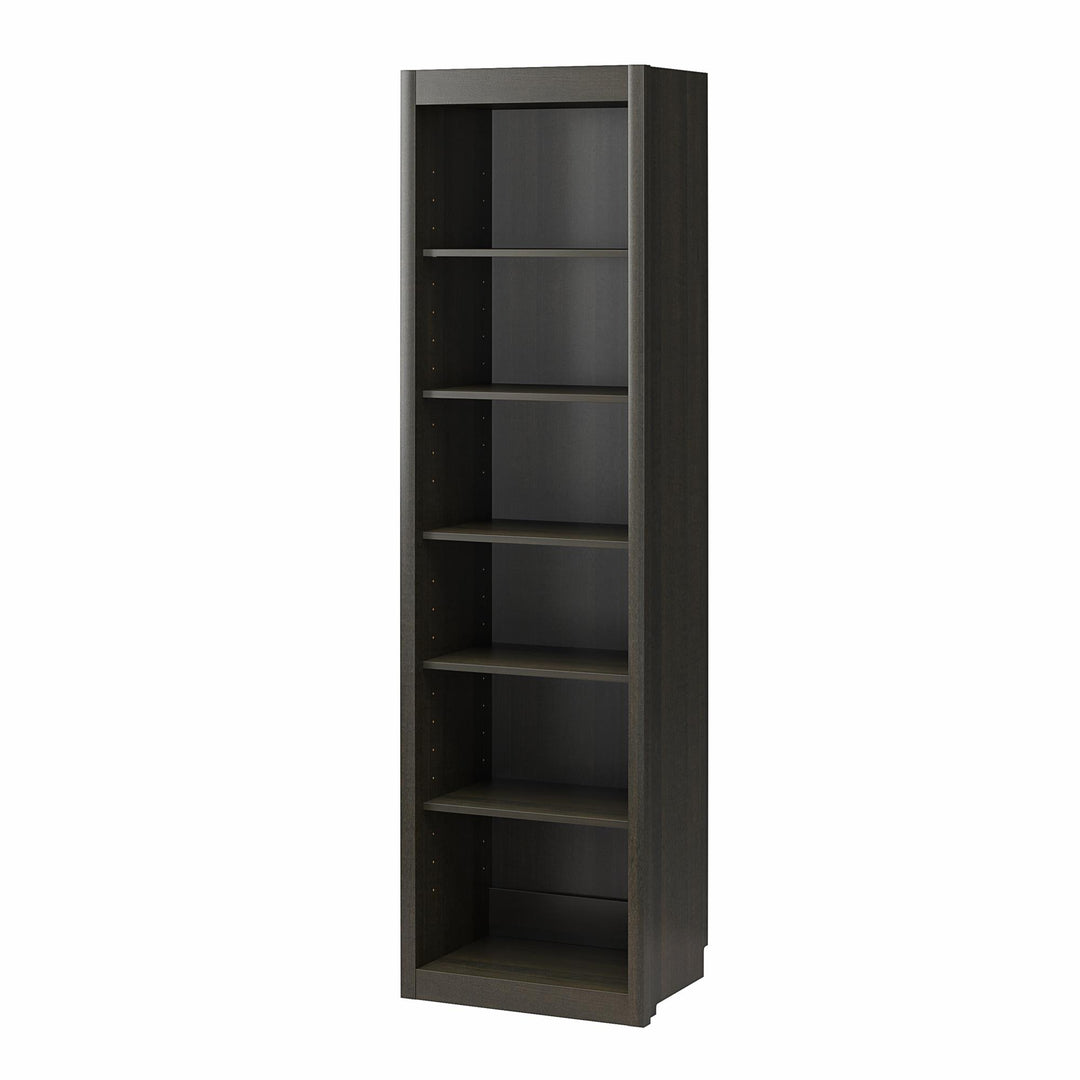 Paramount Tall 6-Shelf Open Storage Tower Bookcase - Espresso