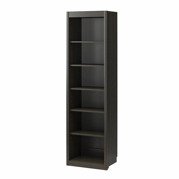 Paramount Tall 6-Shelf Open Storage Tower Bookcase - Espresso