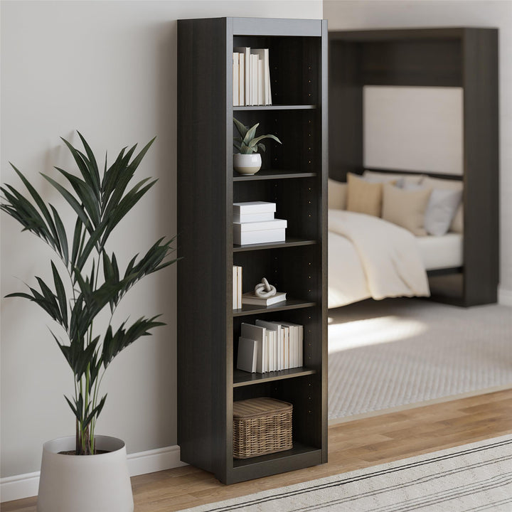 Paramount Tall 6-Shelf Open Storage Tower Bookcase - Espresso