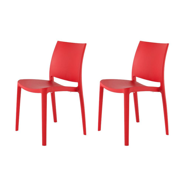Sensilla Stackable Dining Chair, Set of 4 - Red