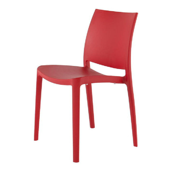 Sensilla Stackable Dining Chair, Set of 4 - Red