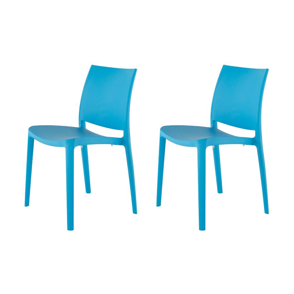 Sensilla Stackable Dining Chair, Set of 4 - Blue Lagoon
