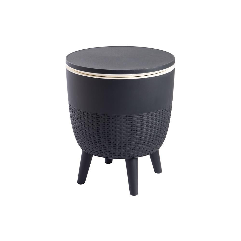 Cancun 2-In-1 Cooler Side Table - Charcoal Grey Lagoon