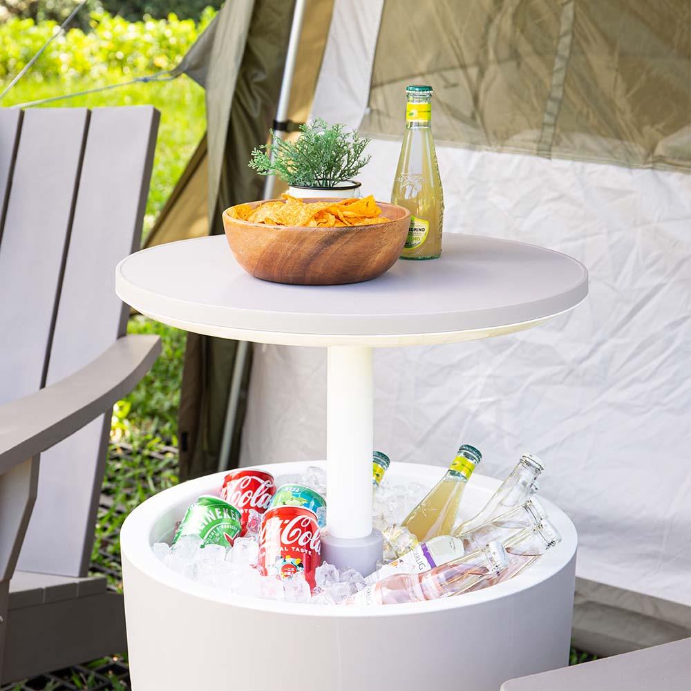 Cancun 2-In-1 Cooler Side Table - White