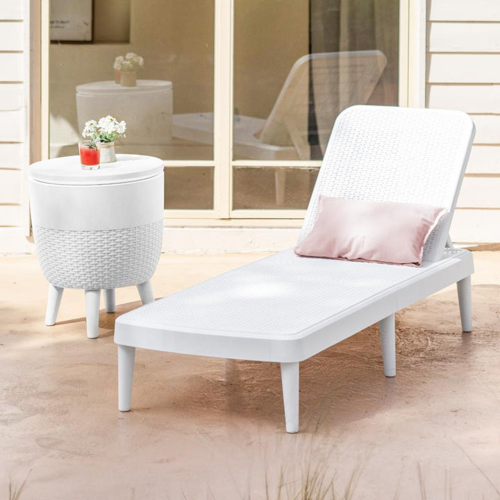 Cancun 2-In-1 Cooler Side Table - White