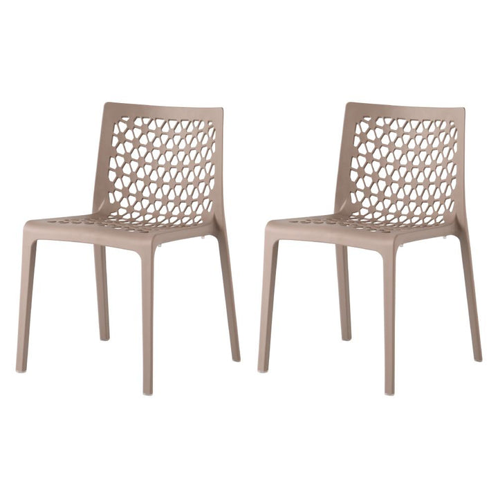Milan Stackable Dining Chair, Set of 2 - Gray