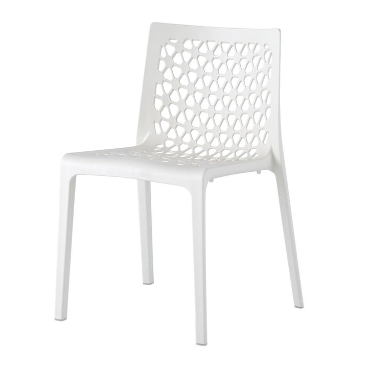 Milan Stackable Dining Chair, Set of 2 - Off White Lagoon