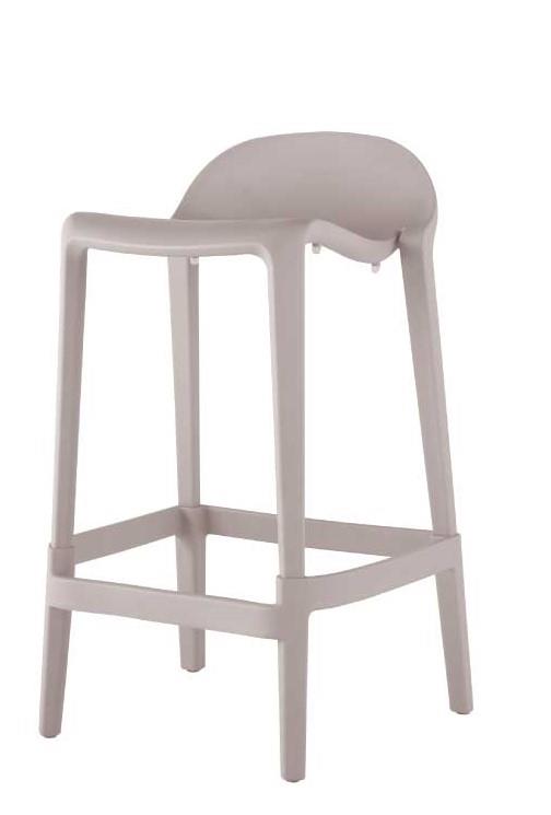 Joyous Resin Low Back Counter Stool, Set of 2 - Taupe Lagoon