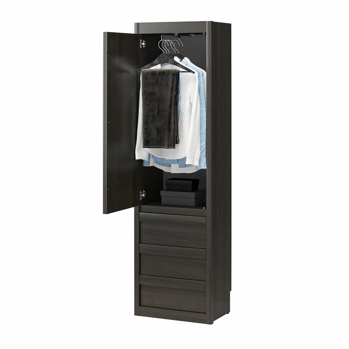 Paramount Armoire Wardrobe Storage Cabinet with Drawers - Espresso