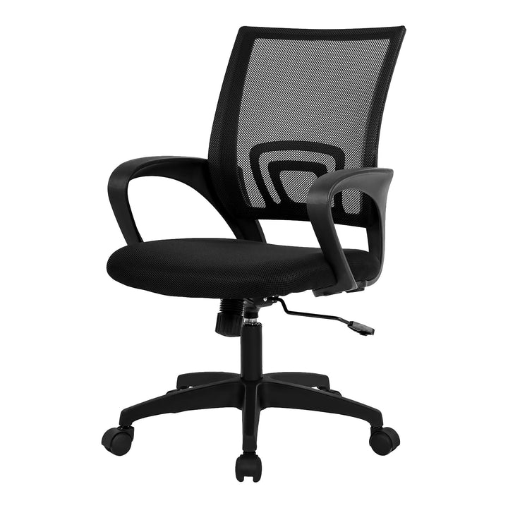 Don Ergonomic Mesh Tilt Rocking Office Desk Chair with Adjustable Height - Black