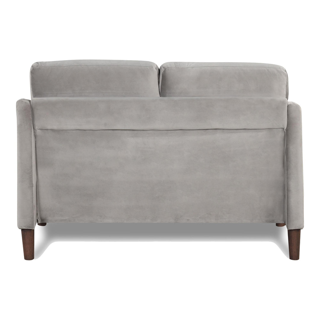 Willis 2 Seater Velvet Upholstered Loveseat - Light Gray