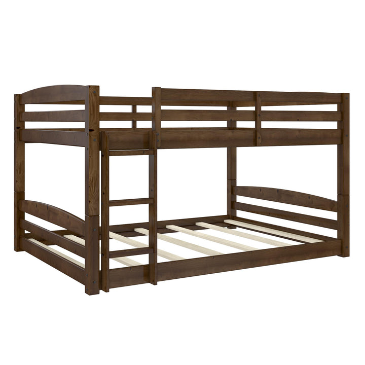 Best Full over Full Wood Bunk Bed -  Mocha  - Full-Over-Full