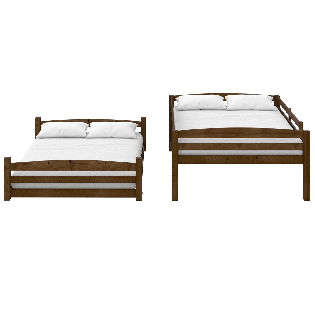 Sierra Full over Full Wood Bunk Bed -  Mocha  - Full-Over-Full
