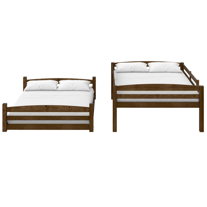 Sierra Full over Full Wood Bunk Bed -  Mocha  - Full-Over-Full