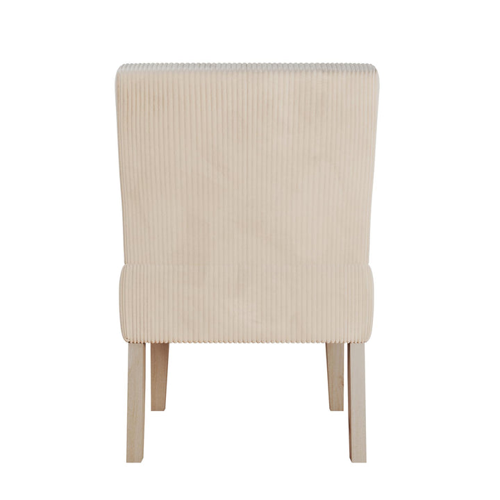 Hazen Armless Upholstered Corduroy Accent Chair - Ivory - 1-Seater