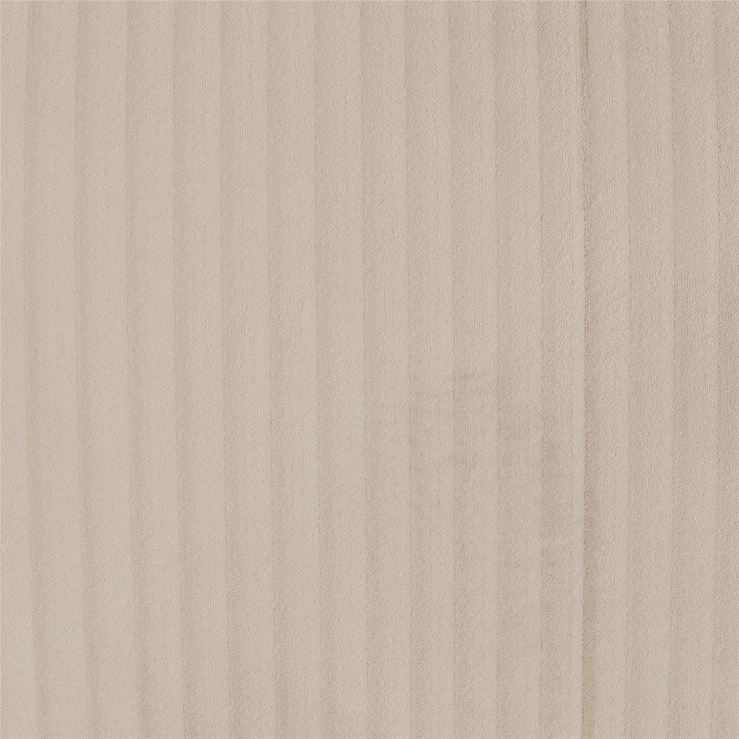 Hazen Armless Upholstered Corduroy Accent Chair - Ivory - 1-Seater