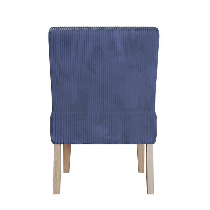 Hazen Armless Upholstered Corduroy Accent Chair - Navy - 1-Seater