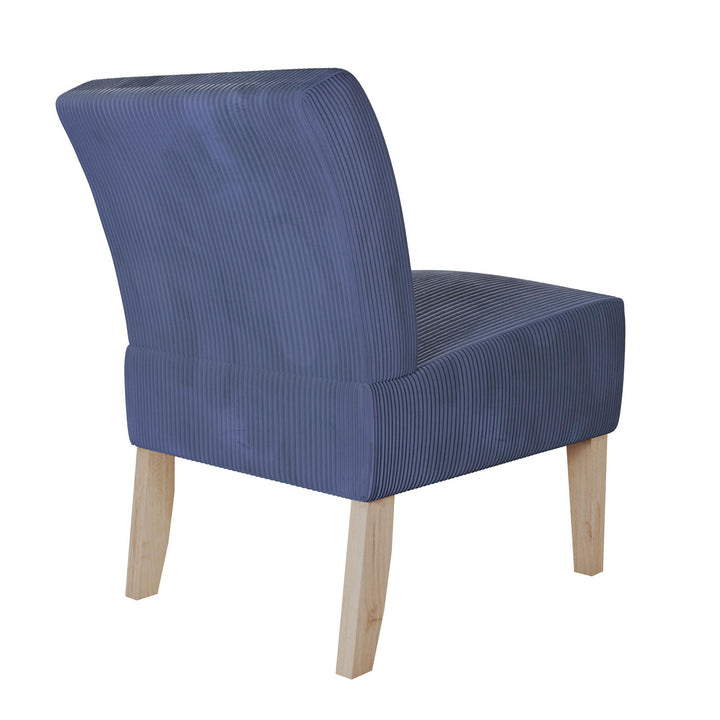 Hazen Armless Upholstered Corduroy Accent Chair - Navy - 1-Seater