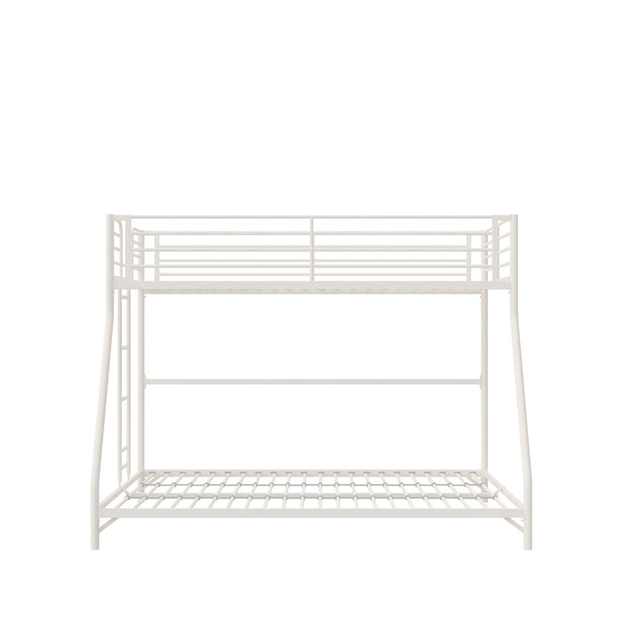BrEZ Build Collection Easy Assembly Metal Bunk Bed - Off White - Twin-Over-Full