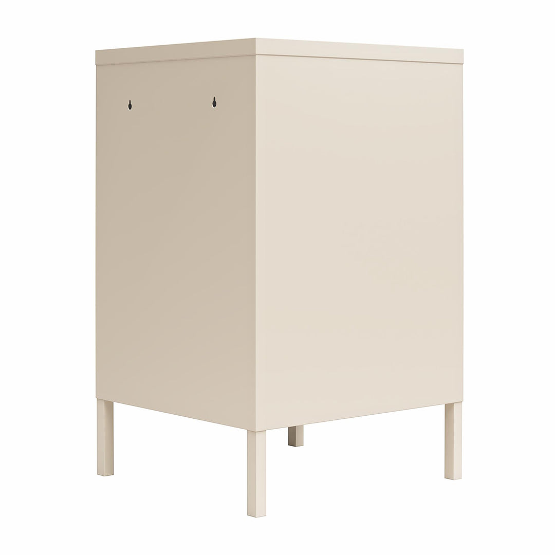 Cache 1 Door Metal Locker End Table - Parchment