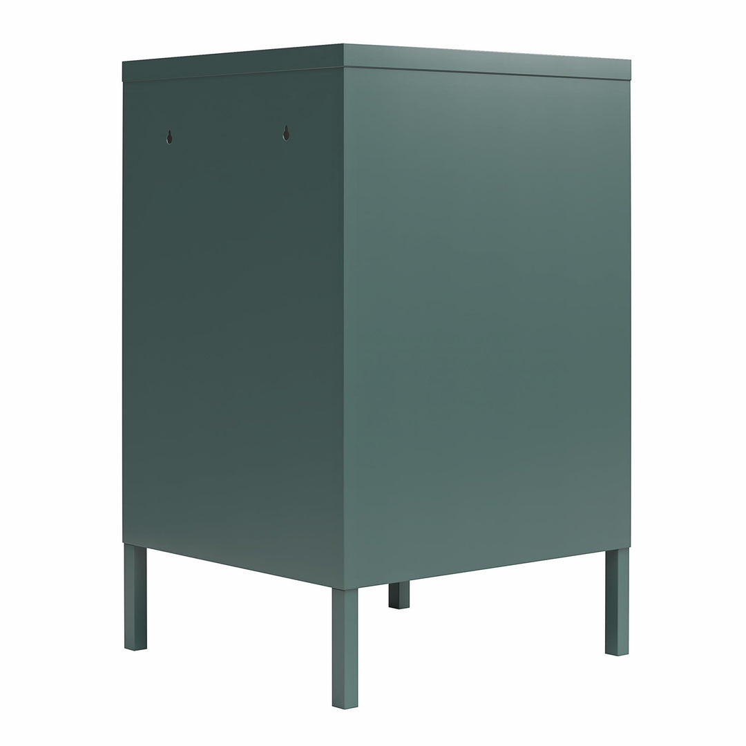 Cache 1 Door Metal Locker End Table - Hunter Green/Silver Pine